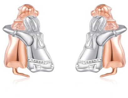 CHENGHONG Hund Ohrstecker Silber 925 Hunde Labrador Ohrringe Roségold Stecker Hund Schmuck Labrador Geschenke für Hundebesitzer Damen Mädchen…