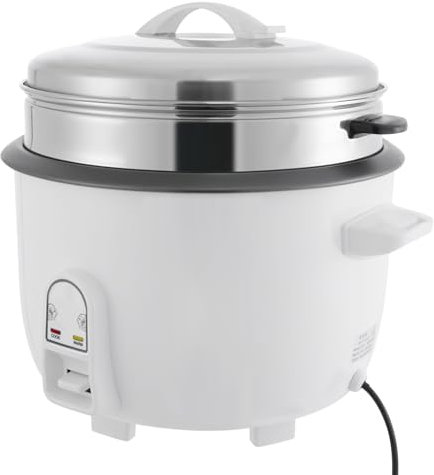 Cuocere riso elettrico da 13 l, con funzione di mantenimento del calore, grande cuociriso con rivestimento antiaderente e piroscafo per famiglia hotel ristorante
