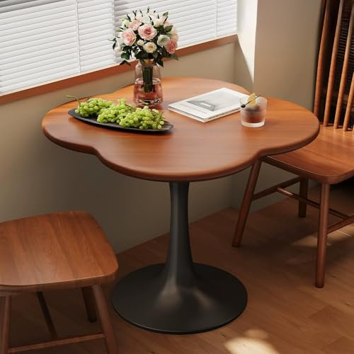 JIAOCKJIAO Kleiner Esstisch, Wohnzimmer Beistelltisch, Platzsparender Küchentisch, Empfangstische, Verhandlungstisch aus Holz, Besprechungstisch für Kleine Räume(60cm/23.6in)