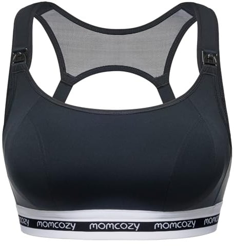 momcozy Reggiseno Allattamento FB011 - Sportivo e Morbido, Senza Fili, con Coppe Imbottite e Supporto per Gravidanza e Allattamento al Seno a Basso Impatto