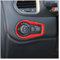 Interieurleisten Interieur Zubehör 1Pcs Scheinwerfer Schalter Dekoration Rahmen Für Jeep Für Renegade 2016 + Auto Innen Aufkleber ABS(Rot)