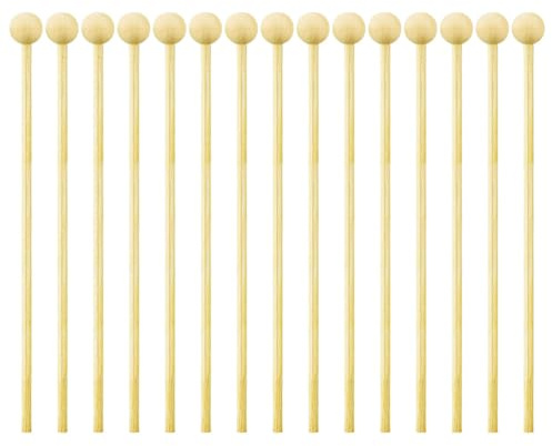 IMIKEYA 50 Stück Lollipop Holzsticks Mit Kugel 6.10 Zoll Rührstäbe Aus Holz Für Cake Pops Kandierte Äpfel Süßigkeiten Dekorative Kuchenstangen Für Diy Und Party