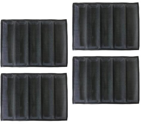 getuse Lot de 4 moules en silicone anti-adhésif pour 5 pains, maille en fibre de verre réutilisable, qualité alimentaire, 33,5 x 45 cm