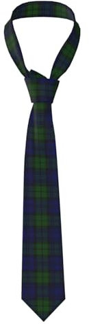 YOFIEN Black Watch Tartan Plaid, Krawatten Herren Krawatten Polyester Neuheit Schmale Krawatte