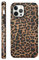 Yomjew Cute Cheetah Print Phone Case for iPhone 12 Pro Max Case 6.7, Coquette Luxury Aesthetic Brown Leopard Pattern Design Glossy Phone Cover Shockproof Soft TPU Hard PC Protection Girls Women Funda