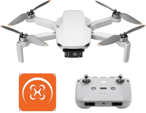 DJI Mini 4K mit Drohnen Landeplatz, Drohne mit UHD Kamera 4K für Anfänger, Unter 249 g, 3-Achsen Gimbal Stabilisierung, 10km Videoübertragung, Autom Rückkehr, 1 Akkus für 31 min Flugzeit