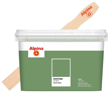 Alpina PANTONE Green Eyes – Wandfarbe – inkl. gratis Rührholz – 2,5 Liter