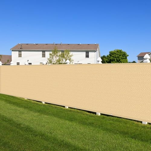 Balkon Sichtschutz Wetterfest 100 x 600 cm Blickdicht, Windschutz Sonnenschutz, in Div. Größen & Farben Balkon Sichtschutz Balkonverkleidung für Balkongeländer Terrasse, Sandgelb