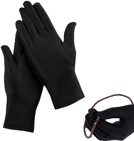 1 Paar Baumwollhandschuhe aus 100% Baumwolle,Schwarze Handschuhe, Weiche Textilhandschuhe für Handmasken,Stoffhandschuhe Hautverträglichkeit,Schwarze Baumwollhandschuhe Dünne Baumwoll handschuhe.