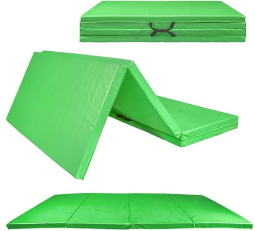 FIXKRAFT Faltbare Turnmatte 240x120 GROß Weichbodenmatte Klappbar 5 cm Dicke Gymnastikmatte Sportmatte Fitnessmatte Rutschfest Yogamatte XXL Zuhause & Reise Klappmatratze