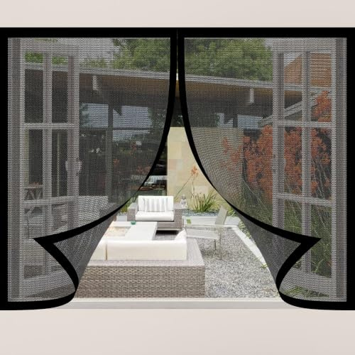 Zanzariera Magnetica 75 x 130 cm Autoadesiva Regolabile Zanzariere Magnetica Senza Forare O Avvitare per Finestre Qualunque Piccole Grandi, Nero