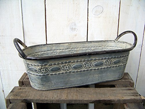 Unbekannt Blumenkasten Zink Shabby gr.