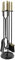 Minuteman International neoklassizistischen Kamin Set, Messing antik und schwarz