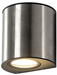 LUTEC LED-Außenwandleuchte ILUMI, moernes Downlight in Edelstahloptik, robuste Materialien, energiesparende LED-Technik, 8,5 x 9 x 9 cm