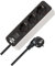 Brennenstuhl Ecolor regleta enchufes con 3 Tomas Corriente (Cable de 1,5 m, con Interruptor) Color Blanco/Negro