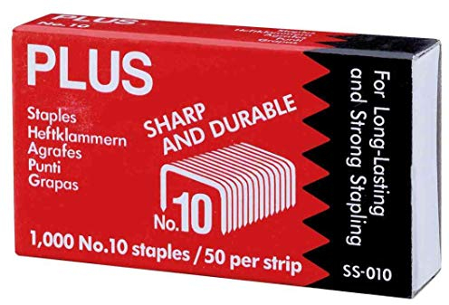 Plus Japan Heftklammern No10, 5 x 1000 Stück