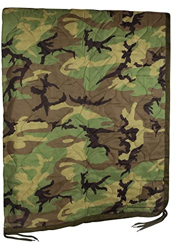MEDALS OF AMERICA EST. 1976 Woodland Military Poncho Liner Woobie Blanket Nylon