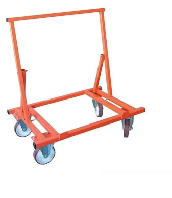 Chariot Porte-Plaques 4 Roues 450 kg – Transport et Stockage de Plaques de Plâtre et Panneaux de Bois, Pliable et Ergonomique