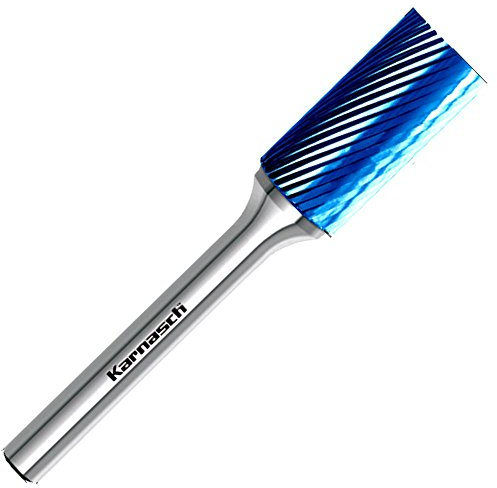 Hauptversand24 VHM Frässtift Zapfenfräser Rotationsfräser Fräser Blue-Tec beschichtet ZYA Zylinder Form HP-5 Ø=3 / l2=14 / d2=3 / l1=38mm