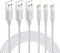 Nikolable 3 Pack iPhone Charger Cable 2M, MFi Certified Lightning Cable, iPhone Charging Cord for iPhone 12 Mini 11 Pro max 11 pro Xs Max XR X 8 7 6 Plus 5s SE iPad Airpods, Lightning Charger White