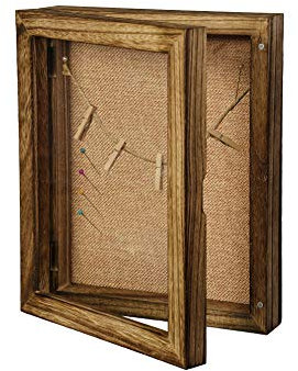LucroTo Holz 3D-Bilderrahmen zum Befüllen Braun (20,3 x 25,4 x 5,7 cm) I Vielseitige Verwendung als Geldgeschenk oder Hochzeitsgeschenk incl. Accessoires