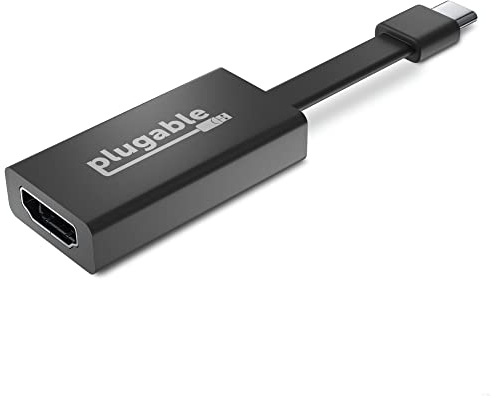 Plugable USB C to HDMI Adapter 4K 30Hz, Thunderbolt 3 to HDMI Adapter Compatible with MacBook Pro, Windows, Chromebooks, 2018+ iPad Pro, Dell XPS, Thunderbolt 3 Ports and more - Driverless