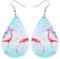 DUOWEI Boucles D'Oreilles Oiseaux Flamants Roses En Acrylique Pour Femme Filles Et Adolescents Cadeaux D'Été Et De Printemps (Bleu)