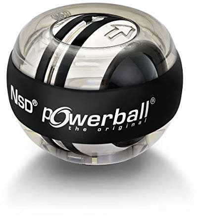 Powerball Autostart Core, gyroskopischer Handtrainer mit Metallrotor inkl. Aufziehmechanik, transparent-grau, das Original von Kernpower