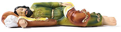 Galiyen Statue des schlafenden Heiligen Joseph, Heiliger Josef, katholische religiöse Geschenke, Kunstharz-Statuen, 20,3 cm, Heimdekoration, Figur Estatua de San José Dormido