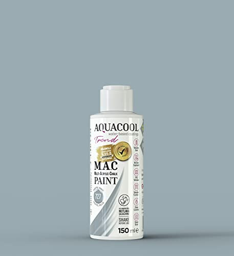 Happy Woody AquaCool Multi Surface, Acrylic, Chalk, Matt, Quick Dry Paint/For Interior and Exterior Use on Furniture, Wood, Plastic, Glass, Ceramic, Stone (150 ml, Pastel Blue 727)