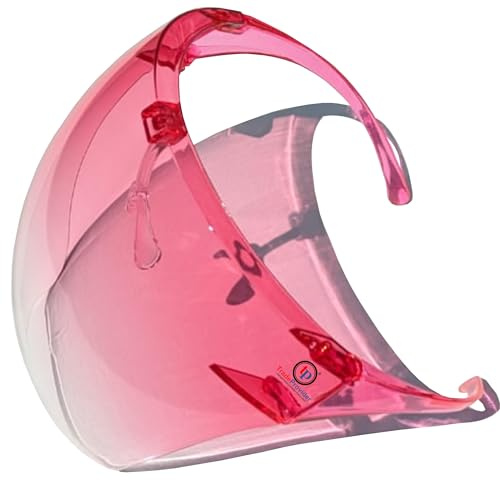 TradeProvider® Face Shield Goggles, Anti-Fog Face Shield, Protection Cap Wide Visors, Fluid Resistant, Reusable Splash Resistant Face Visor for Men and Women (Pink)