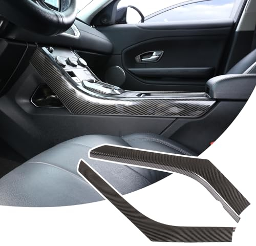 DIYUCAR ABS-Kunststoff-Mittelkonsole für Gangschaltung, Seitendekorationsleiste für Land Rover Range Rover Evoque 2012–2018 (Kohlefaser)