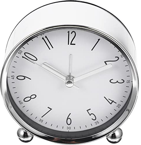 Hemobllo Runder Wecker Mit Lautlosem Alarm Digitaler Tischwecker Für Schlafzimmer Und Nachttisch Elegante Weiße Farbgebung Ideal Für Ruhige Nächte Ohne Störende Geräusche