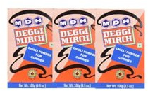 MDH Deggi Mirch 100g (Pack of 3)- Enhances the flavours of the meal - A must-have Indian Spice Red Chilli Powder in the kitchen – Spices Mix Curry Masala Recipe Casserole Seasoning Herbs