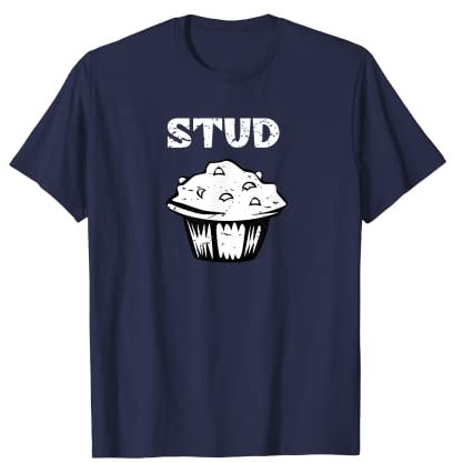 Lustiges Herren-T-Shirt, Used-Look mit Nieten T-Shirt