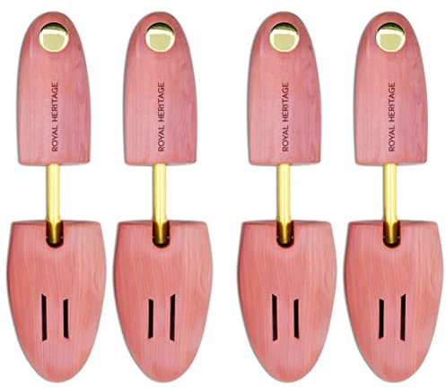 Royal Heritage Men's Cedar Shoe Trees - Ultimate Edition - VALUE-PACK - Grown In USA, Cedar, Medium (Fits Shoe Sizes 9 - 10)