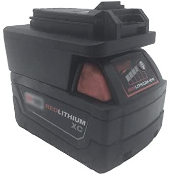 FEMSIS Lithium Battery Adapter for Milwaukee 18V Li-Ion Battery to Black&Decker Porter 20V Li-ion Battery Power Adapter