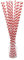 Extra Long Drinking Straws 100 Fishbowl Paper Straws 450 x 6mm (18Inch x 0.21 inch) (Black and White)