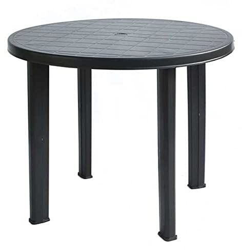 URBNLIVING Outdoor Garden Side Black Table Bistro Anthracite Plastic Coffee Patio Dining Picnic Table
