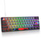 SOLIDEE mechanische Gaming Tastatur 60 Prozent,61 Tasten kompakte mechanische Tastatur RGB Hintergrundbeleuchtung,60% Prozent Tastatur mechanisch QWERTY,Roter Schalter für Win/Mac PC Laptop(61 Dolch)