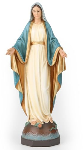BC Buildclassic Katholische Statue „Unsere Liebe Frau der Gnade“, Figur der Heiligen Mutter Jungfrau Maria, religiöses Geschenk zur Heimdekoration, handbemalt, 17,8 cm hoch (elegant)