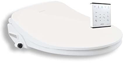 MEWATEC D500 2.0 Dusch-WC Aufsatz – Dusch-WC Sitz mit Fernbedienung – Edelstahlarm – Nachtlicht – Bis 160 kg belastbar