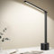 Moslumin Schreibtischlampe Akku Kabellos, 5000mAh Aufladbar LED Tischleuchte Kabellose, Dimmbar Klappbar Tragbare, Tageslichtlampe Schreibtisch Ohne Kabel für Lesen Büro Outdoor - Schwarz