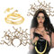 BOFUNX Medusa Kostüm Zubehör, Schlangen Haarreif Schlangen Halskette Armband Schlangenring, Damen Schlange Kostüm für Karneval Halloween Cosplay Kostüme Accessoires