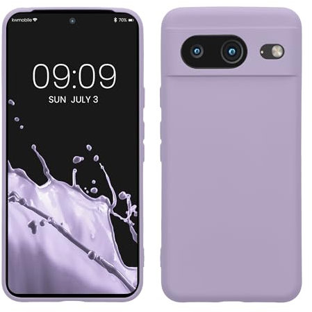kwmobile Custodia Compatibile con Google Pixel 8 Cover - Back Case per Smartphone in Silicone TPU - Protezione Gommata - lavanda