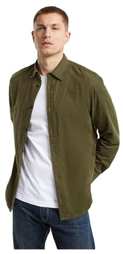 G-Star Herren Clean Regular Shirt, Grün (dk Moss D25196-D751-4674), M