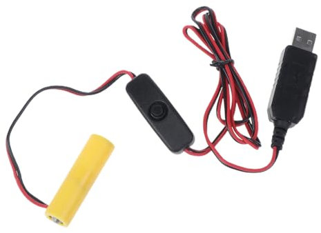 Kobeleen USB to for Cable for AA Battery, USB Power Supply Cable with Replace 1 AA Batteries for LED