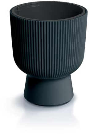 Tymar Pot de Fleurs avec Insert, Pot de Fleurs en Plastique, jardinière, Grand Pot de Plantes(DBMIS Anthracite,ø 30 cm)