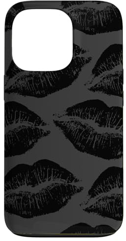 Kisses marks lipstick black for women girls makeup artist Case for iPhone 13 Pro