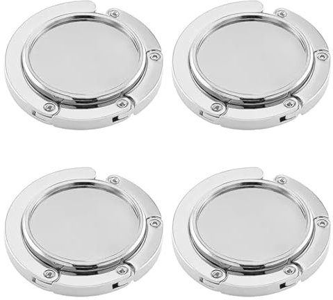 NIEEKRUN 4 Stück Tisch Handtaschenhalter Haken - Faltbare Taschenhaken Halterung, Antirutsch Taschenhaken für Tisch, Taschenhaken Halterung für Schreibtisch, Büro, Restaurant, Bar